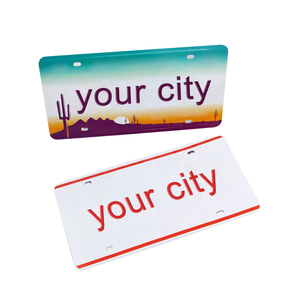 Placa de matrícula de bicicleta para niños personalizada al por mayor placa decorativa de coche de metal con nombre y número para coches de niños - Product Image 2