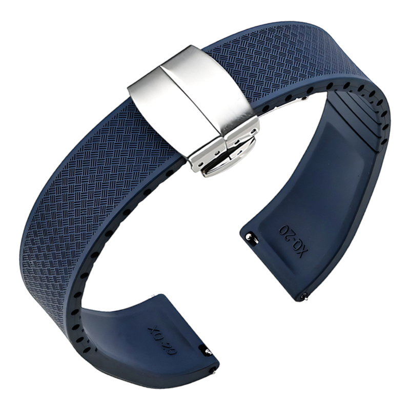 Bleu marine + boucle argentée