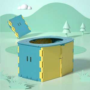 Sunnuo กระโถนเด็กพลาสติกพกพาได้พับได้พกพาได้ใช้ในกลางแจ้งใช้ในการตั้งแคมป์ใช้ในรถการฝึกเข้าห้องน้ำฉุกเฉิน - Product Image 3