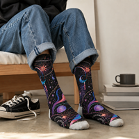 Chaussettes de sport personnalisées OEM, sans couture, respirantes, à séchage rapide, absorbant la transpiration, résistantes aux déchirures, imprimées numériquement