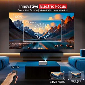 A8 Mini proiettore con WiFi e Bluetooth, nativo 1080P portatile, proiettore esterno per Home Theater, compatibile con iOS, Android - Product Image 2