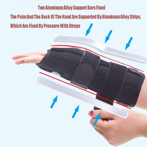 Thoáng khí ổn định ống cổ tay có thể điều chỉnh miếng bọt biển thoải mái Palm cổ tay hỗ trợ ban nhạc Bảo vệ cú đúp với bản lề nẹp - Product Image 3