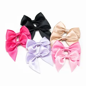 Custom Luxury New Arrival Handmade Bows Garment Accessory Satin Ribbon Bow For Gift Wrapping Decorations