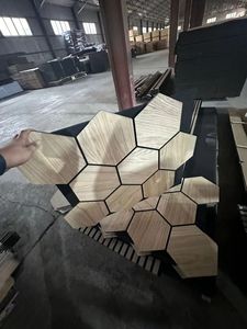 Paneles acústicos de materiales de insonorización hexagonales triangulares rectangulares de alta calidad para pared Interior - Product Image 2