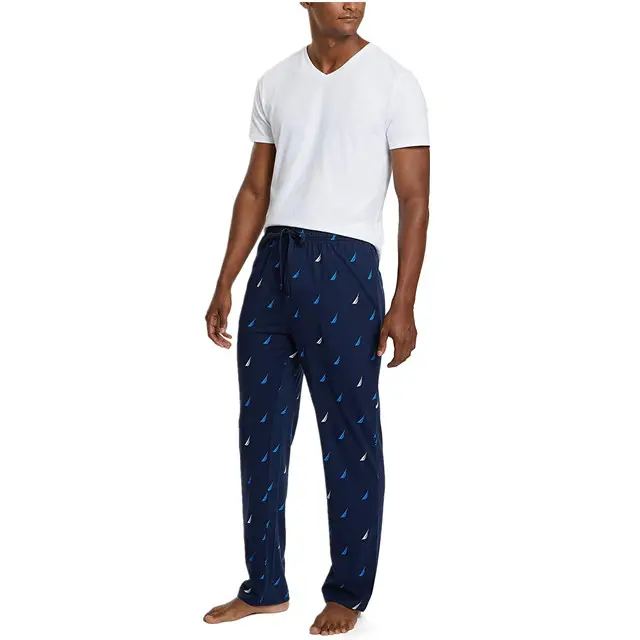 Summer Sleepwear Men's Cotton Pajama Set Tops And Bottoms Plaid Sets Sleepwear For Men