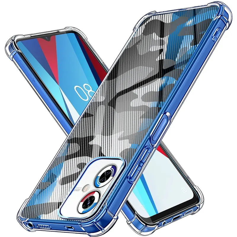 Rzants For Tecno Spark 9 Pro Slim Thin Case Cover TPU Half Clear Camouflage Air Shockproof Phone Casing