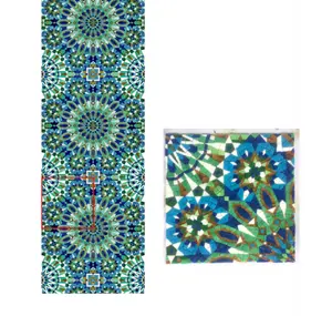 Material de mármol marroquí clásico estilo marroquí arte mosaico Mural personalizado corte a mano patrón de mosaico para Baño