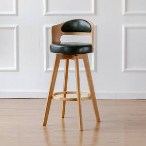 Chaise de <span class=keywords><strong>bar</strong></span> simple moderne <span class=keywords><strong>scandinave</strong></span> en bois massif avec dossier <span class=keywords><strong>tabouret</strong></span> haut rotatif pour restaurant et salon à usage commercial - Product Image 5