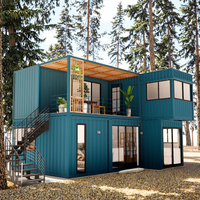 Maison modulaire préfabriquée en acier à ossature plate de 20 pieds, panneau sandwich, expédition, maison conteneur à 3 chambres, salle de bain, supermarché