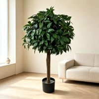 Arbre artificiel de laurier de 90 cm, faux bonsaï, verdure artificielle, plante artificielle pour la décoration intérieure de la maison et du jardin