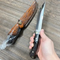 Couteau de survie à lame fixe brillant pour la chasse, le camping et les voyages, modèle DC53 Drop Point Chamfer, idéal pour l'EDC, fabrication OEM