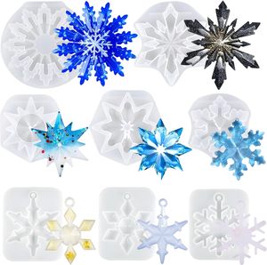 3D Ice Crystal Snowflake Mold <strong>Silicone</strong> Big Snowflake Resin Mold <strong>Christmas</strong> Ornament Mold for Xmas Winter Decoration - Product Image 1