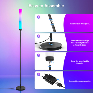 <span class=keywords><strong>Compra</strong></span> al por Mayor 360 °   Lámpara de Pie Cilíndrica LED Inteligente Moderna, Minimalista, con Control por Voz y App, Iluminación Uniforme, para Sala de Juegos - Product Image 5