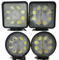 Luz de trabajo LED de 24W con haz puntual/difuso, 12V 24V, todoterreno, para camión, tractor, barco, coche, SUV, ATV, luces IP68 impermeables