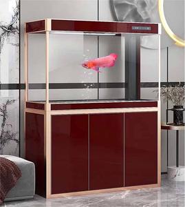 حوض أسماك مخصص من <span class=keywords><strong>Minjiang</strong></span> مكون من غرفة معيشة وزجاج أبيض فائق للتنقية من الأسماك في أسفل حوض Jinlong لا يُغلق عند تغيير الماء - Product Image 6