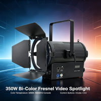 Reflector LED Profesional de 350W, Lente de 180mm, Temperatura de Color Dual 3200K-5600K, CRI95, DMX512, para Estudio Virtual