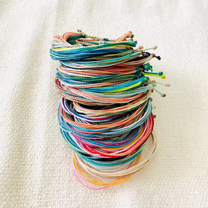 Pura vida-phong cách lướt sóng không thấm nước sáp Vòng đeo tay/vòng chân mùa hè bãi biển có thể điều chỉnh chuỗi ngăn xếp Vòng Tay Tình Bạn - Product Image 4