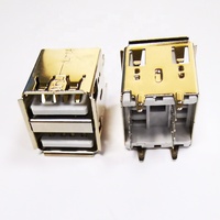 Haute qualité USB 2.0 4pin A Type prise femelle Full SMD g54 2 pieds jack 90 degrés transmission de données charge port de connecteur usb