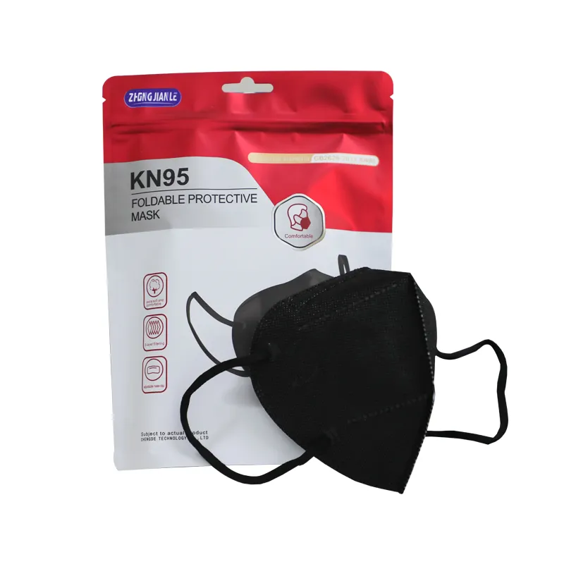 ZHONGJIANLE Protective KN95 respiratory protection masks Black Disposable Cubrebocas maskss Facemask