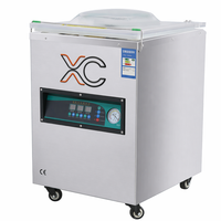 Machine d'emballage sous vide à couvercle dôme Xicang XC-380 avec grande pompe, scellage rapide sous vide poussé pour viandes, volailles et fruits de mer volumineux