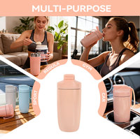 Shaker Bouteille Gym Logo Personnalisé En Acier Inoxydable Mélangeur Fiole À Vide Boire 750ml Shaker Bouteille Gym Métal Sport Protéines Bouteilles