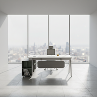 Bureau de travail convertible haute densité, écologique, design moderne et minimaliste, accessoires résistants à la corrosion, grand rangement