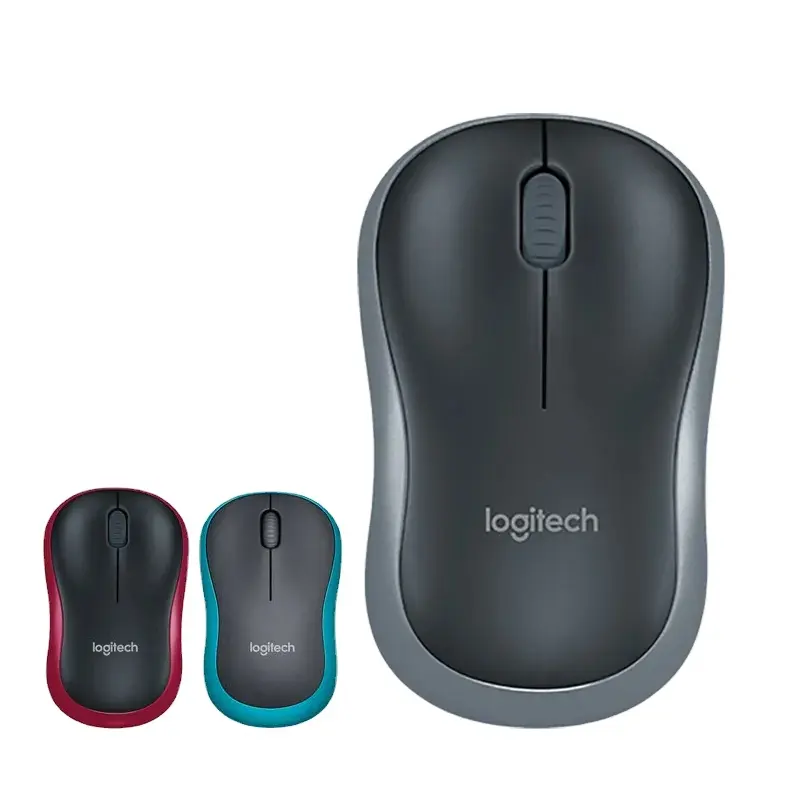 Orijinal toptan için Logitech M185 2.4GHz 1000DPI şarj edilebilir sessiz Pc laptop için USB Nano alıcı kablosuz oyun fare