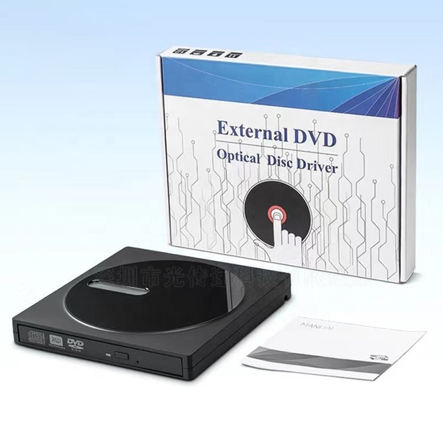 High-Speed Data Transfer Type-C External Portable CD DVD RW Optical Drive Burner USB 3.0 Compatible for PC Desktop & Laptop