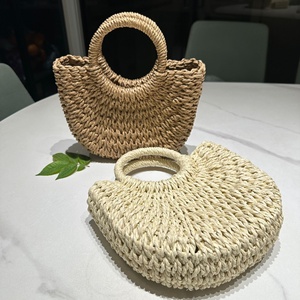 Bolso de paja retro de gran capacidad para mujer, estilo retro, de moda, con dos correas, de encaje, para invierno, tendencia transfronteriza, estilo celebridad de internet - Product Image 3