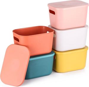 Multifunction Rectangle PP Eco-Friendly Kitchen Organizer <b>Container</b> Lid for Kids Toy <b>Snacks</b> Plastic Storage Box 1-3L Capacity - Product Image 1