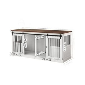 Cage pour grand chien, mobilier de niche intérieure pour chien de 71 pouces avec plateau, XXL robuste, séparateur amovible et porte coulissante. - Product Image 5