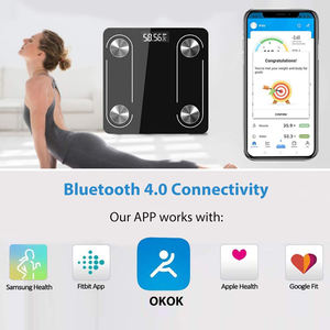 <span class=keywords><strong>Balance</strong></span> de pesée corporelle <span class=keywords><strong>connectée</strong></span> à l'application, <span class=keywords><strong>balance</strong></span> intelligente personnelle - Product Image 3