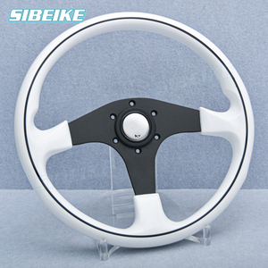 Sibeike 14 pouces <span class=keywords><strong>Volant</strong></span> universel de rechange ABS Blanc Sports Racing <span class=keywords><strong>Tuning</strong></span> <span class=keywords><strong>Volant</strong></span> - Product Image 3