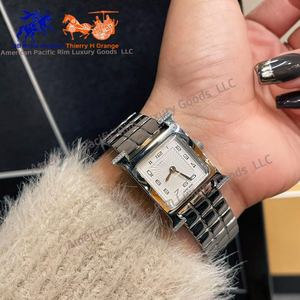 Reloj Clásico Italiano de Lujo para Mujer, Marca H, Caja Rectangular Ajustable, Movimiento de Cuarzo Ronda, Estilo Ejecutivo - Product Image 2