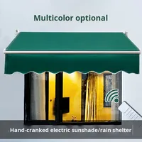 Auvent rétractable manuel en alliage d'aluminium et PVC personnalisé, pliable, pour abri contre la pluie et le soleil, pour cour extérieure, portail