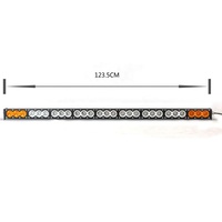 LLevo barres lumineuses de toit de voiture bicolore blanc ambre 270w 48 pouces barre lumineuse led à une rangée tout-terrain 4x4 camion
