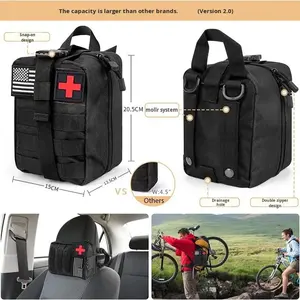 250 Piezas, Bolsa de Primeros Auxilios Molle Personalizada OEM y ODM, Kit de Suministros Médicos para Campamento, Equipo de Supervivencia al Aire Libre, Kit de Primeros Auxilios - Product Image 6