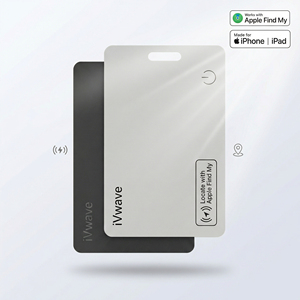 Tarjeta Localizadora Recargable para Cartera, Compatible con <span class=keywords><strong>Apple</strong></span> Find My iOS, Admite Carga Inalámbrica - Product Image 1