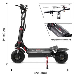 Tifgalop K8 Scooter 3000W Dual Motor 65+ Miles Range 28 Mph <b>Top</b> Speed 550 Lbs <b>Load</b> Capacity 38Ah 60V - Product Image 3