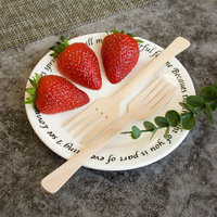 Fourchettes en bois jetables en vrac, tailles assorties 115 mm 200 mm, en bois de bouleau, couverts biodégradables, écologiques, vente en gros