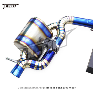 ท่อไอเสียแบบตรงรุ่นสำหรับ Mercedes-Benz E200/E300 W213 2.0T ปี 2017-2023 Boska ความหนา 1.2 มม. ไทเทเนียมสีน้ำเงิน น้ำหนักเบา แบบ Catback - Product Image 5