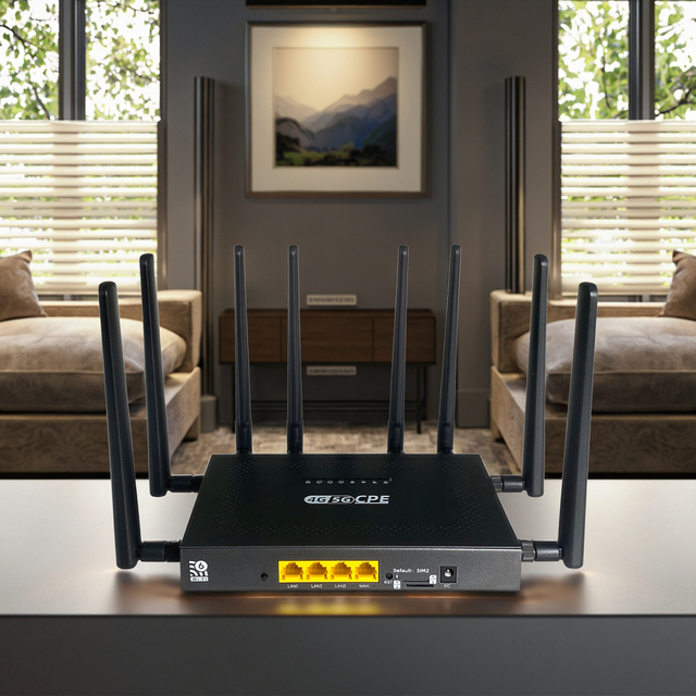WiFi 6 & 5G Multi-SIM Indoor Router with Antennas for Home & Enterprise Supports 4G & LTE Networks 5GHz & 2.4GHz Frequencies