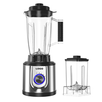 Robot culinaire et mixeur électrique 4-en-1 en acier inoxydable pour cuisine, avec fonction centrifugeuse et mixeur à smoothies