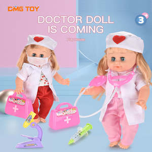 गर्म बिक्री करने वाले बच्चों की प्लास्टिक की गुड़िया बच्चों के लिए नर्स डॉक्टर के खिलौने गा सकते हैं और अनुकरण कर सकते हैं - Product Image 2
