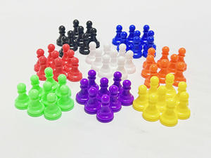 Pezzi di Scacchi e <span class=keywords><strong>Dama</strong></span> in Plastica Colorata Premium, Accessori per Giochi da Tavolo, Stile Cartone Animato per Bambini - Product Image 5