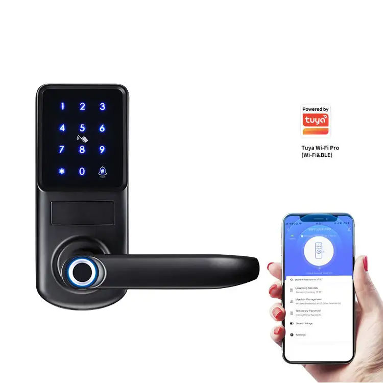 Smart App Finger abdruck Digitale Schlösser Biometrische elektronische wasserdichte Einst eck schloss Wi-Fi Smart Tuya Türschloss