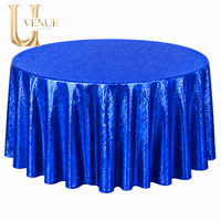 Nappe Ronde de Luxe Faite à la Main Uvenue de 120 Pouces avec Paillettes de 3 mm Scintillantes pour Mariages et Événements – Écologique et Réutilisable