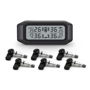 Système de surveillance de la pression des pneus TPMS numérique sans fil alimenté par énergie solaire 8BAR 99PSI, 2 à 10 capteurs, voiture, <span class=keywords><strong>camping</strong></span>-<span class=keywords><strong>car</strong></span>, remorque, caravane - Product Image 2