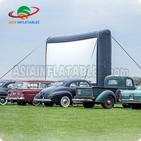 Écran d'affichage gonflable d'extérieur avec projecteur, à monter