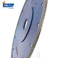 Alat Rlt 7 Inci 180Mm Mata Gergaji Laser Turbo Jaring Sintered Tekan Panas untuk Piringan Pemotong Berlian Bundar Keramik Porselen Ubin